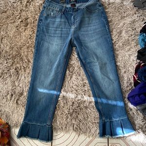 BELL BOTTOM jeans, size 12 Capri style. Original price $54 with tags.